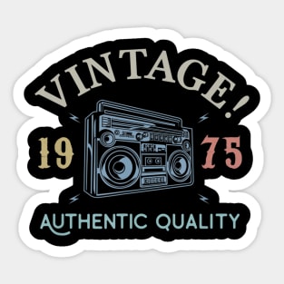 45 years old 1975 Vintage Retro 45th Birthday Gift Sticker